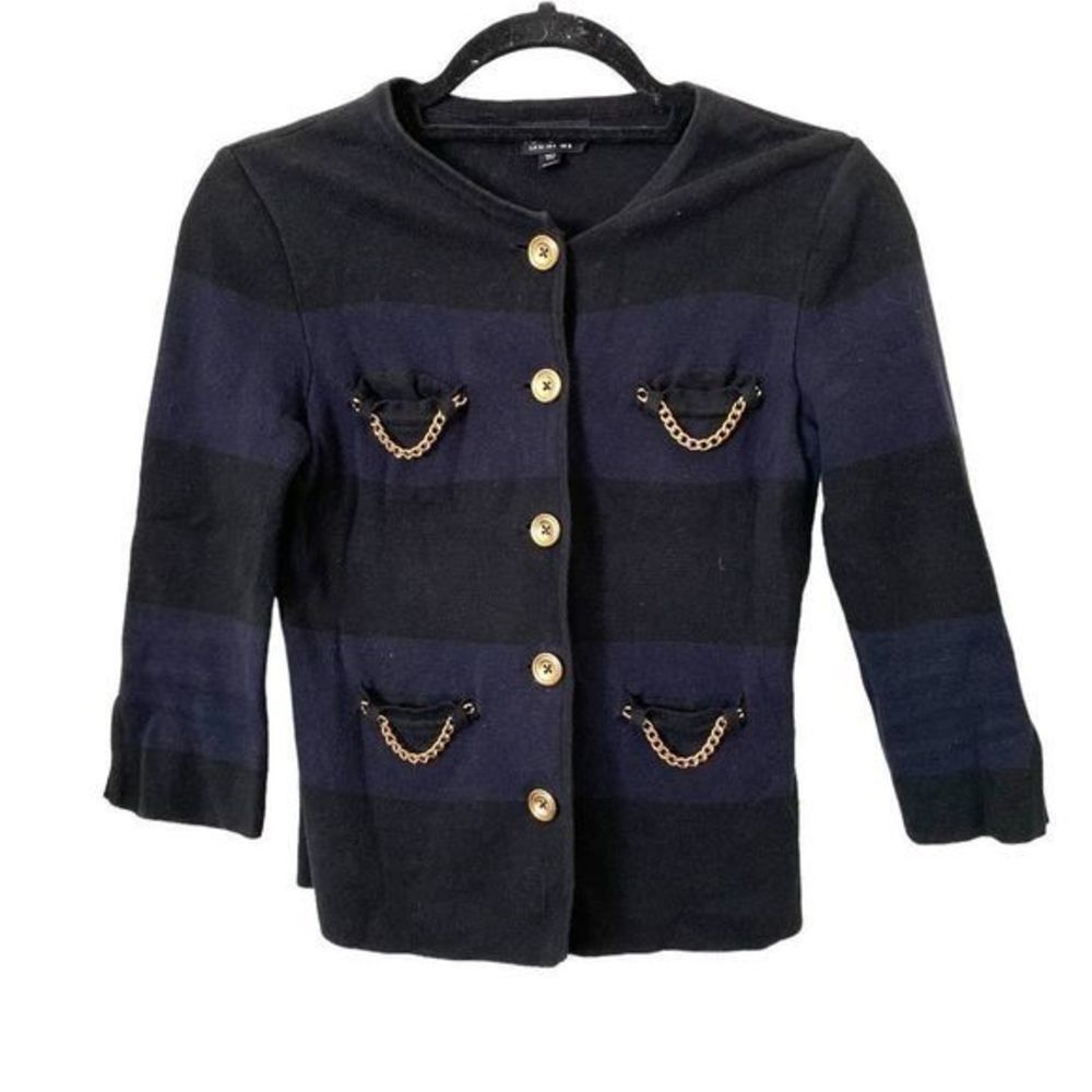TOPSHOP Chained Striped Cardigan